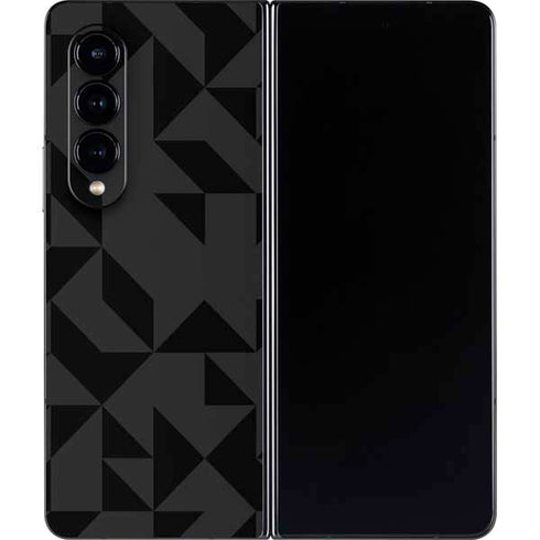 Black Geometric Galaxy Z Fold4 5G Skin